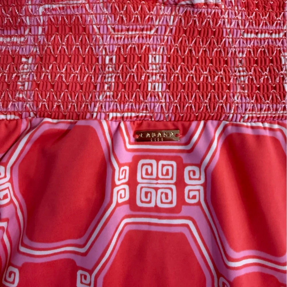 NWT Cabana Life Spring Regatta Off-the-Shoulder Smocked Dress Coverup Coral XL - Picture 13 of 16